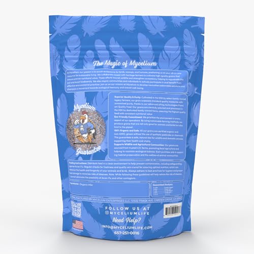 Mycelium Premium Millet Bird Food for Finches and Sparrows - Organic, Non-GMO, High Nutritional Value, Sustainable Farmi