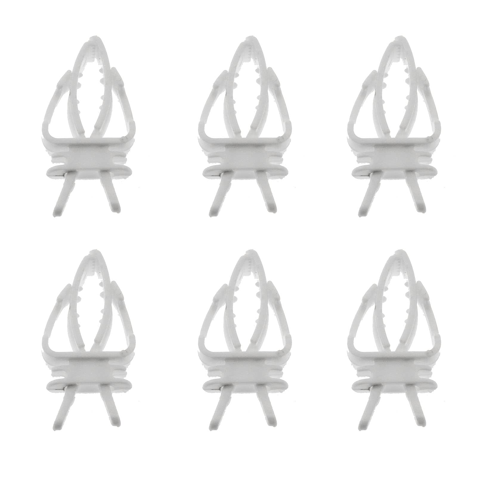 Heyous 6pcs Birds Food Holder Clips White Parrot Cage Accessories Fruit Vegtable Cuttlefish Bone Feeder Device Pin Clamp