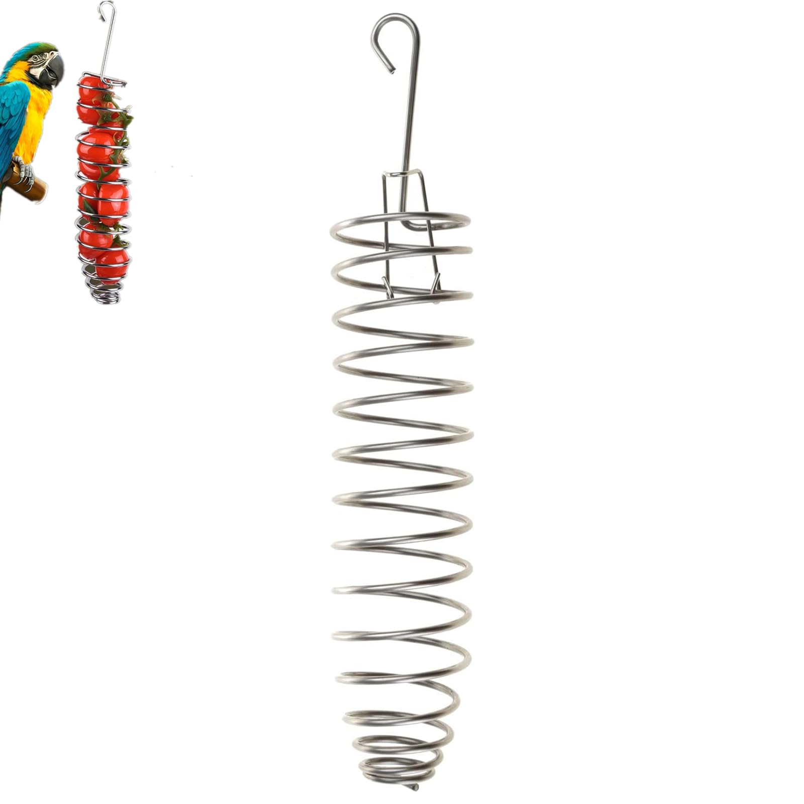 Stainless Steel Parrots Foraging Toys Food Holder for Birdcage Hanging
| Stainless Steel Bird Treat Feeders for Parakee