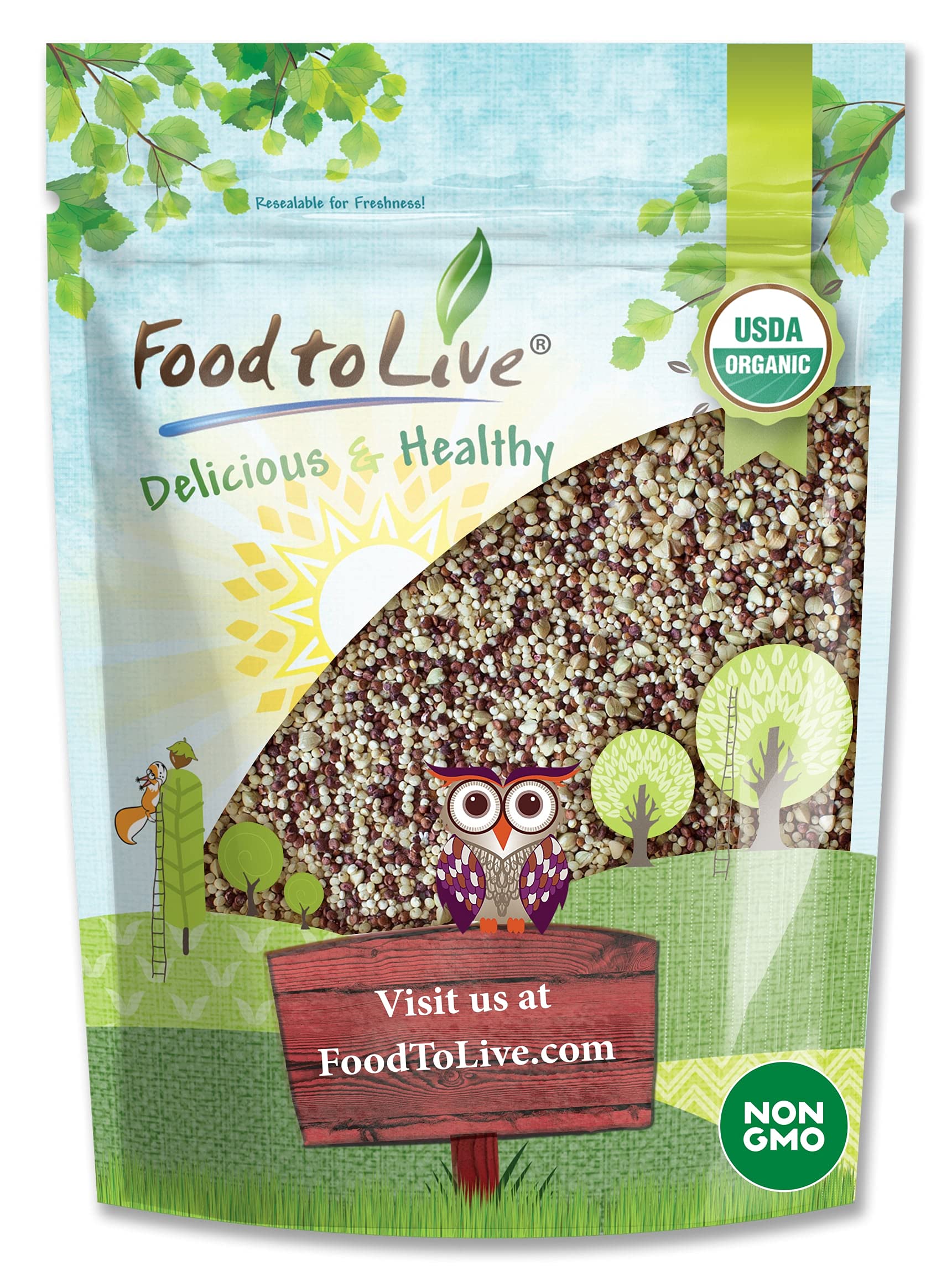 Food to Live Organic Super Grains Blend, Non-GMO, Non-Irradiated, Vegan Superfood for Health Conscious Consumers
| Food